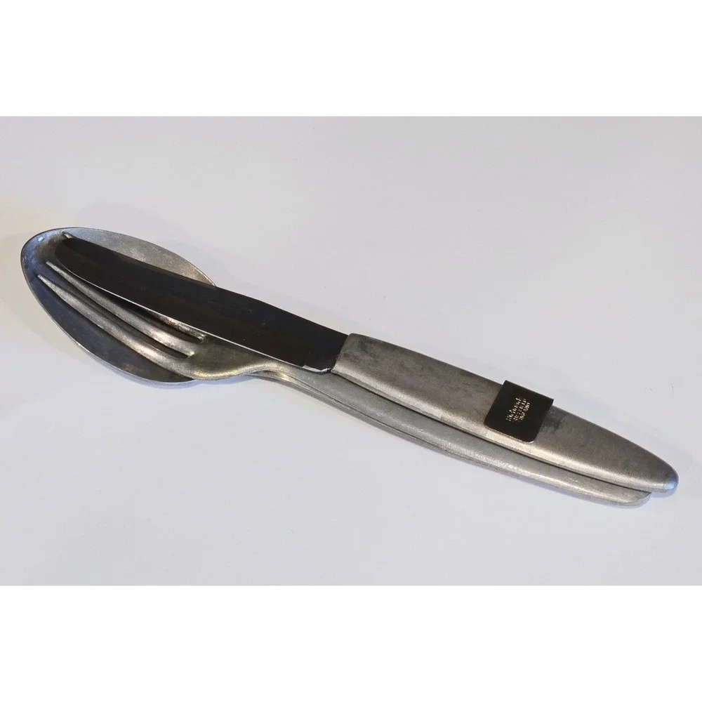 Vintage Richards Sheffield Compactum Nesting Mess Kit Camping Cutlery Set